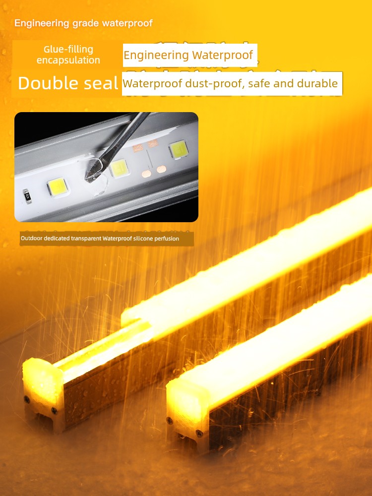 Line Light Outdoor Waterproof Guardrail Tube Digital Tube Led Signboard Colorful Horse Running Light Tube Exterior Wall Lighting Wall Washer