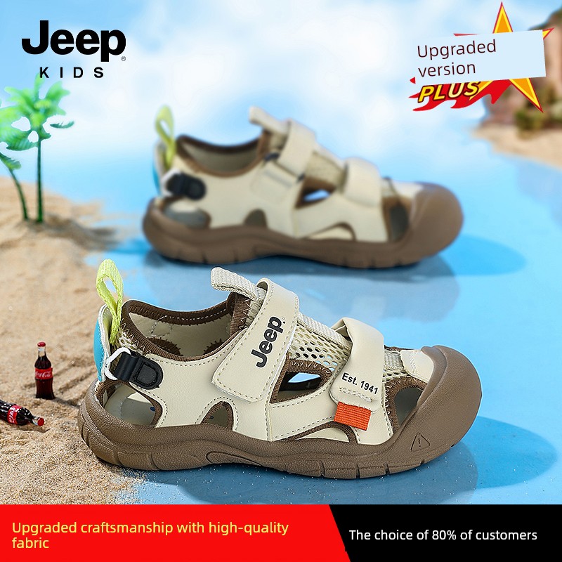 Jeep Children's Closed-Toe Sandals for Boys, Summer Water Shoes, 2026 New Model, Suxi Shoes for Girls, Non-Slip Beach Shoes — 7