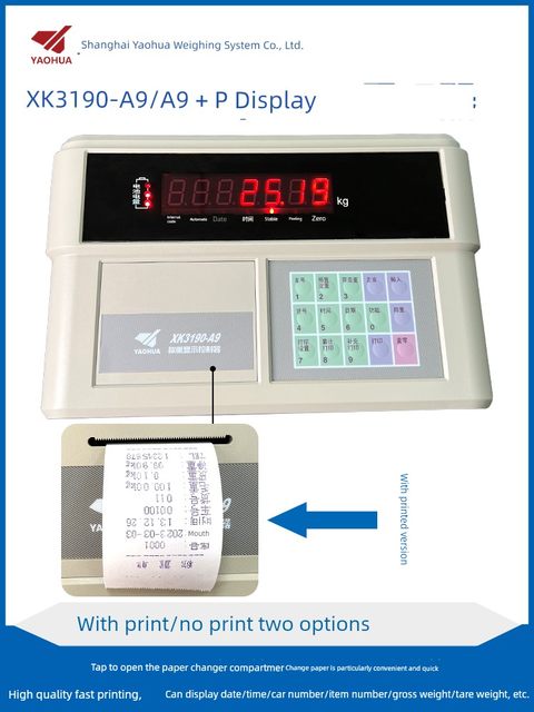 上海耀华XK3190-A9+P称重仪表地磅显示器地磅显示屏衡器100吨地磅