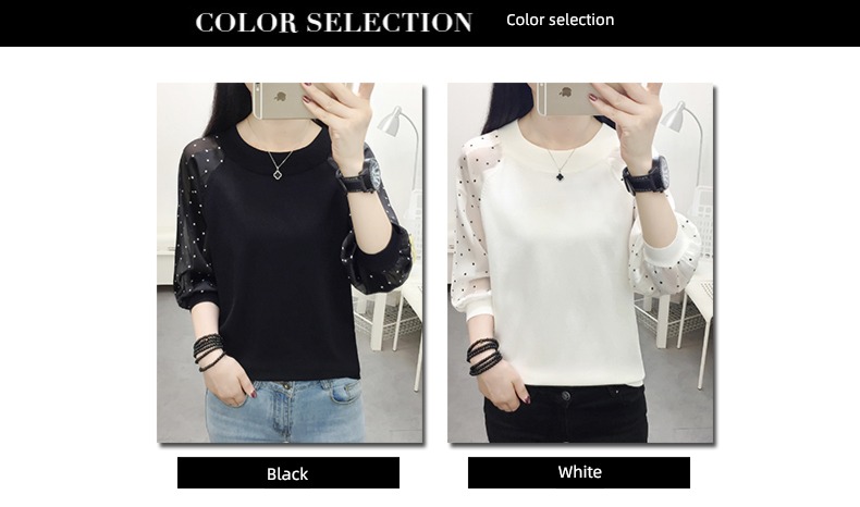 Early autumn clothes Air conditioning shirt easy Chiffon sleeve jacket T-shirt