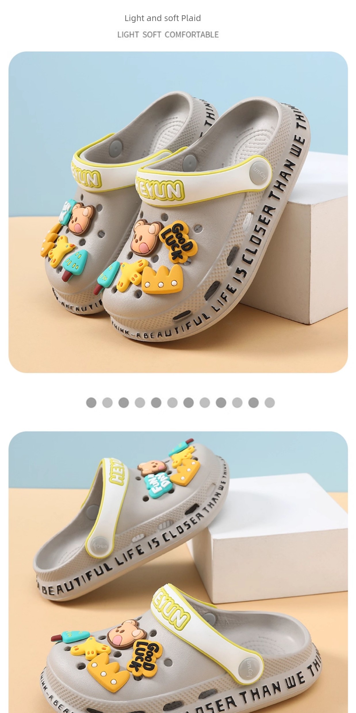 Boys Sandals Children's Hole Shoes Outdoor Non-Slip Bear Girls' Slippers Child Baby Closed Toe Summer Children's — 13