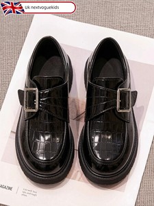 男童黑色皮鞋英伦风休闲洋气男款舒适夏季巨好看学生单鞋2026新款