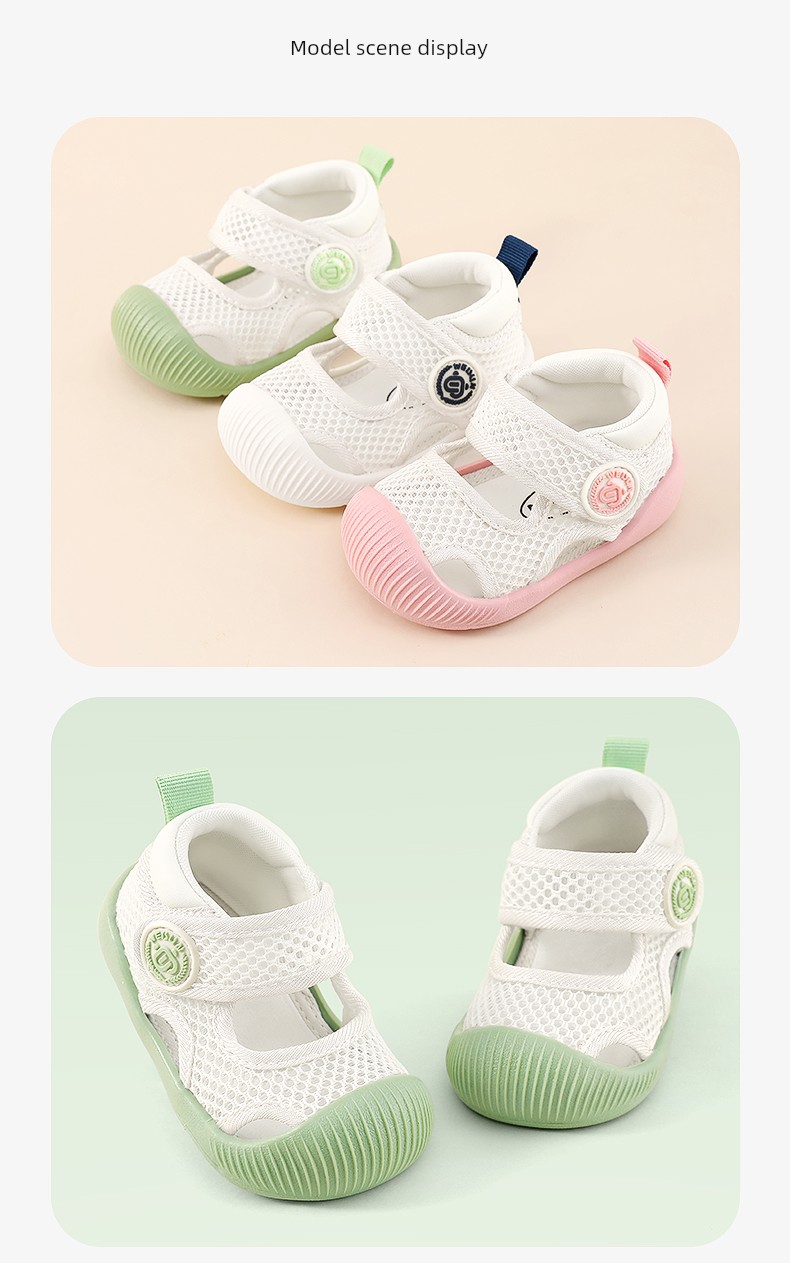 Baby Girl Summer Soft Bottom 3 Years Old Mesh Toddler Shoes — 11