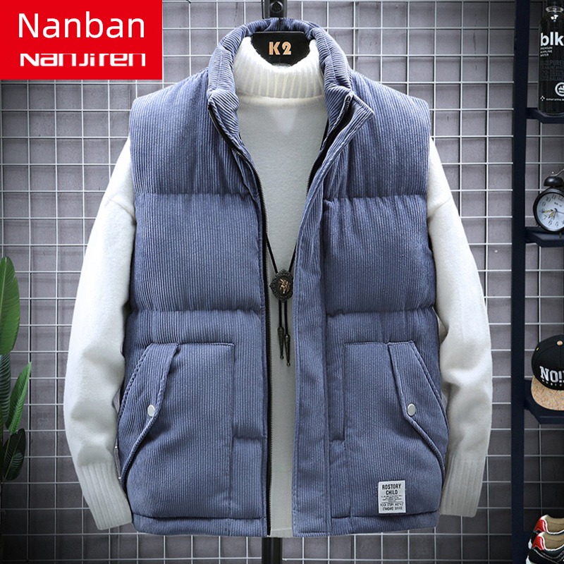 NGGGN corduroy keep warm loose coat winter clothes Vest