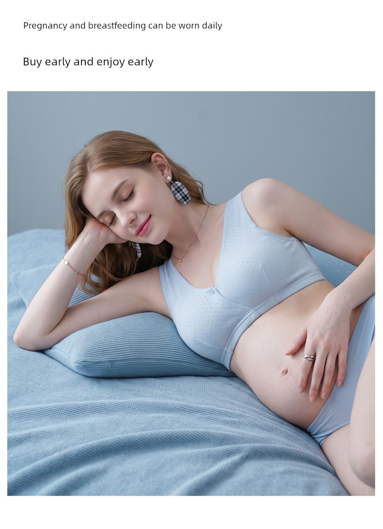 Pure Cotton Nursing Bra, Summer Thin Style, Specially Designed for Postpartum Breastfeeding, Can Be Worn during Pregnancy and Sleep, Vest-Style Bra — 10
