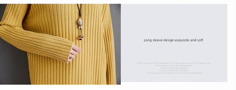 Korean version Solid color Fork easy thickening Condom sweater