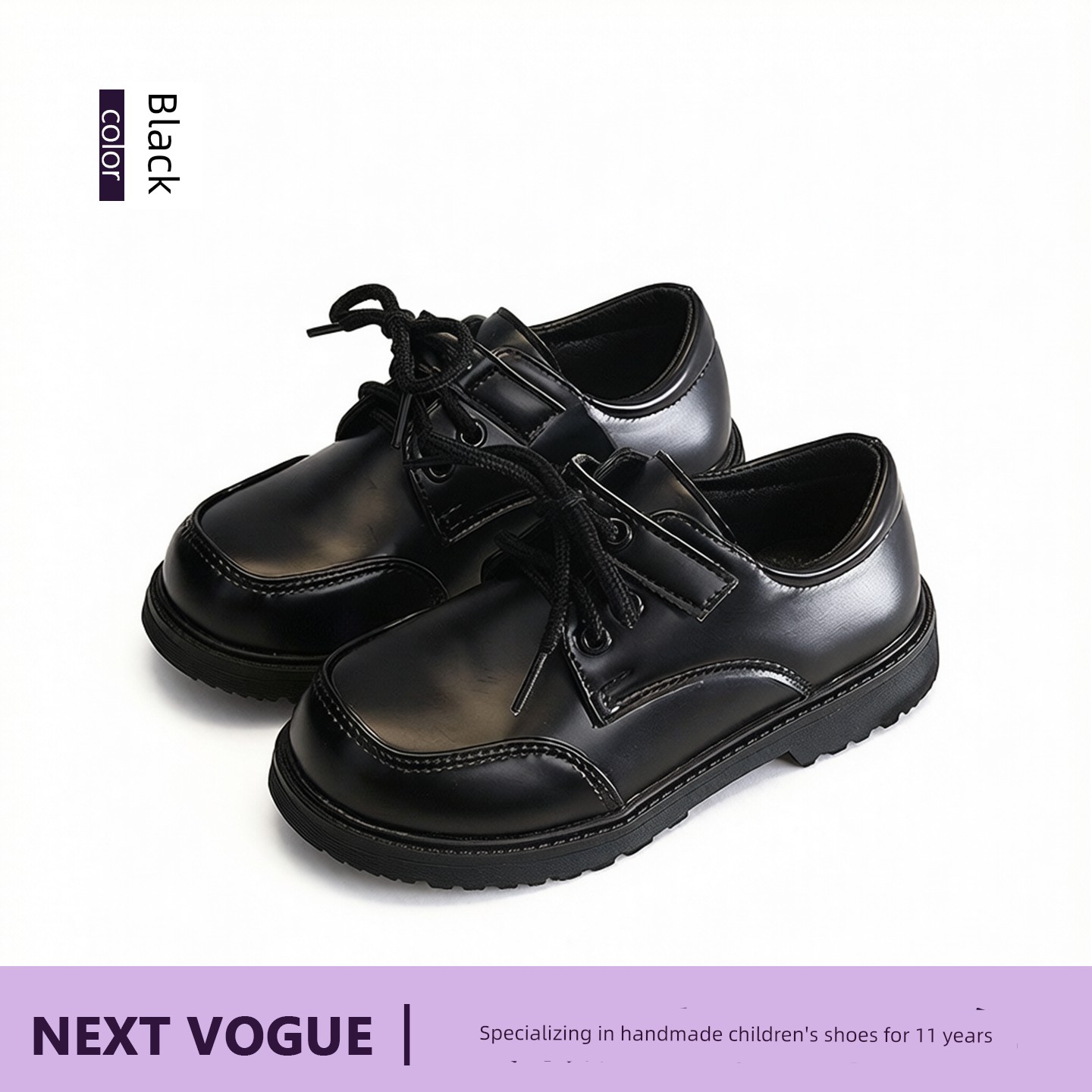 Boys' Black Leather Shoes, British Style, Casual and Stylish, Comfortable for Men, Great for Summer, Very Attractive, Student Shoes, 2026 New Model — 5