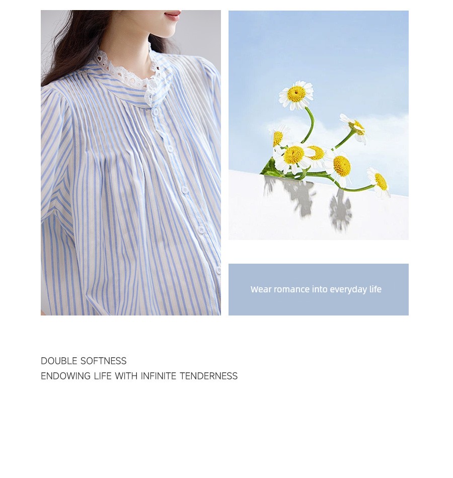 Pregnancy Premium Maternity Set: Summer Outerwear for Pregnant Moms, High-End Outfit with Lace Patchwork Shirt and Skirt Two-Piece Set — 5
