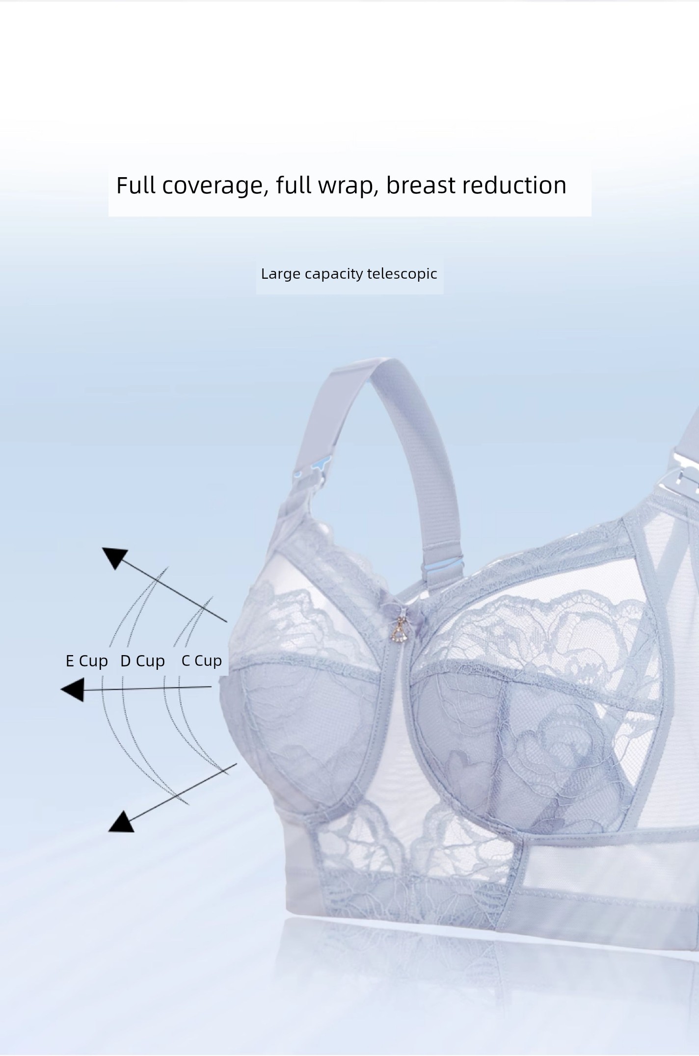 Plus-Size Nursing Bra, Ultra-Thin Full-Cup, Minimizer Maternity Bra, Anti-Sagging for Large Breasts, Postpartum Breastfeeding Bra — 6