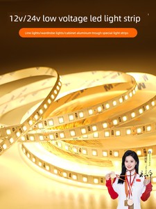 12V Ultra-Bright Led Flexible Light Strip, Low Voltage 24V No Voltage Drop, Self-Adhesive Linear Light Strip for Living 