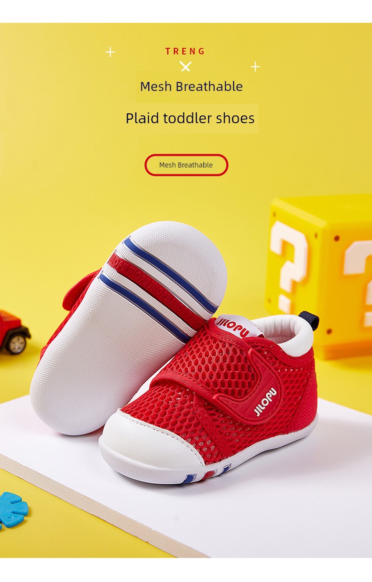Kilopu 2026 Summer Hollow-Out Soft-Soled Baby Walking Shoes Breathable Mesh Non-Slip Anti-Fall Heel Baby Shoes for Boys and Girls — 2