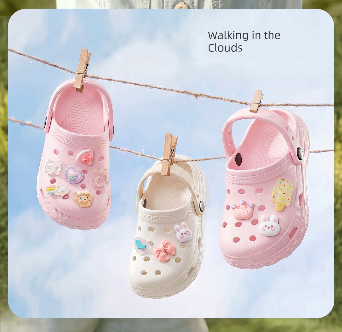 Children's Croc Shoes for Girls 2026 New Summer Outdoor Sandals for Older Kids Non-Slip Eva Girls' Slippers Comfortable — 15