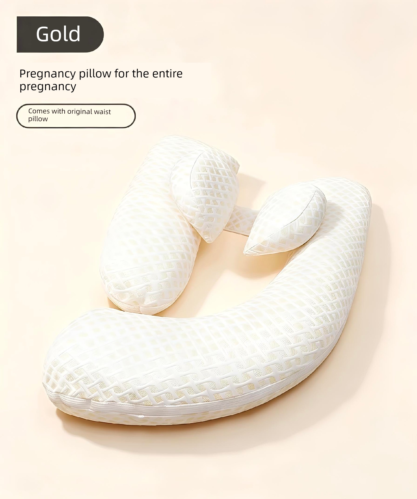 Invebaby Pregnancy Pillow for Waist Support, Side Sleeping, and Belly Support, Special Pillow for Sleeping during Pregnancy, Gift — 16