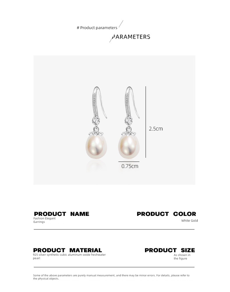 Earrings Earrings 2021 The new female Minority Pearl