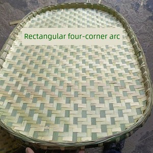 Rectangular Bamboo Woven Dustpan, Silkworm, Non-Hole Drying, Turnover Basket Steamed Buns, Melon Seed Cake, Chestnut Bas