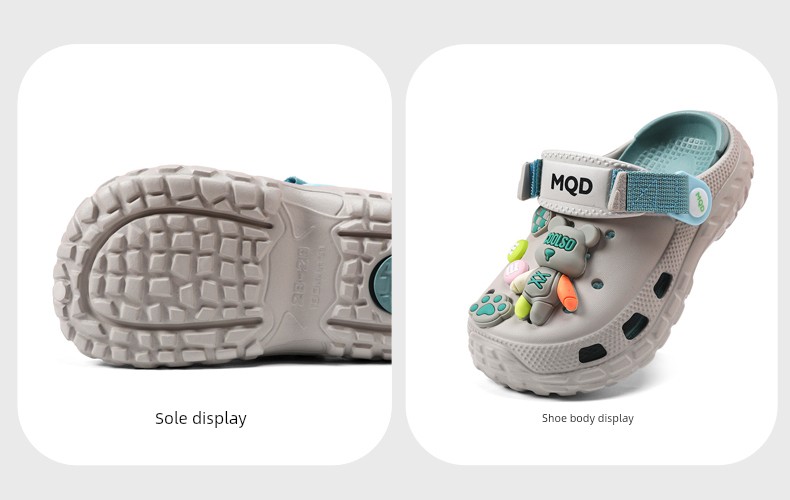 Mqd Kidsren's Clogs Summer New Style Velcro Sandals Boys' Sandals Home Non-Slip Soft-Soled Girls' Slippers — 5