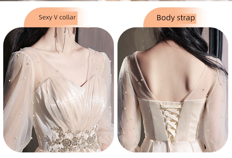 Sisterhood Champagne winter Minority wedding Bridesmaid Dresses