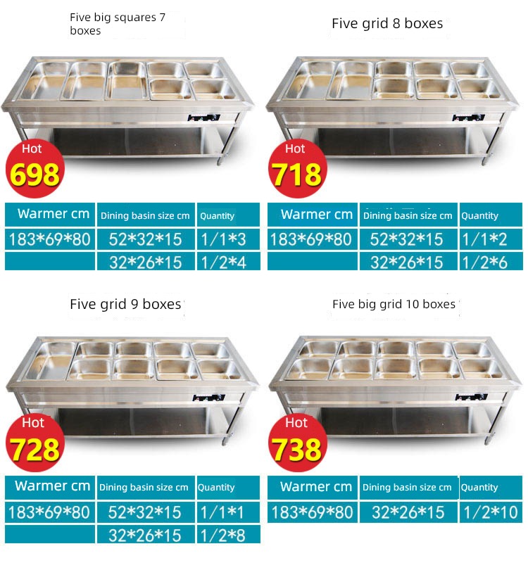commercial vertical Electric heating stainless steel Insulation table