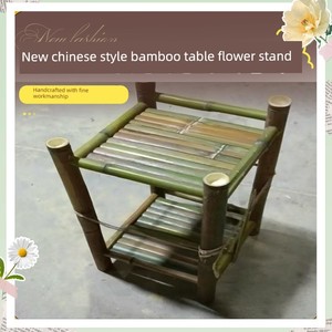 Chinese-Style Bamboo Flower Stand for Engagement and First Birthday Celebrations, Multi-Layer Table Stand, Stool, Home a