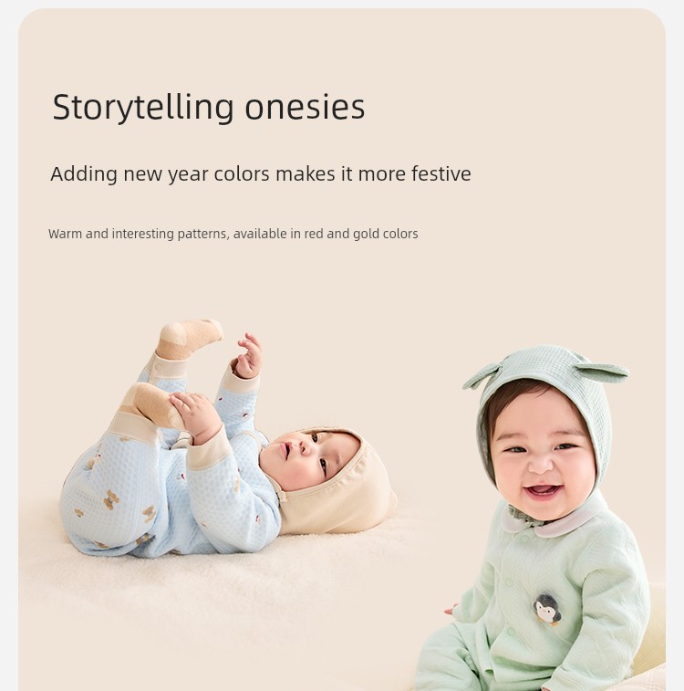 Balabala Children's Clothing Newborn Baby Clothes Full-Month Baby Jumpsuit Infant Romper Bodysuit Autumn and Winter Outfit — 10