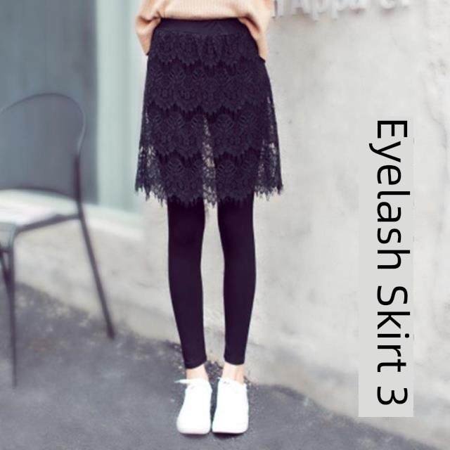 Autumn and winter thickening Big size Women's wear With skirt trousers Lace
