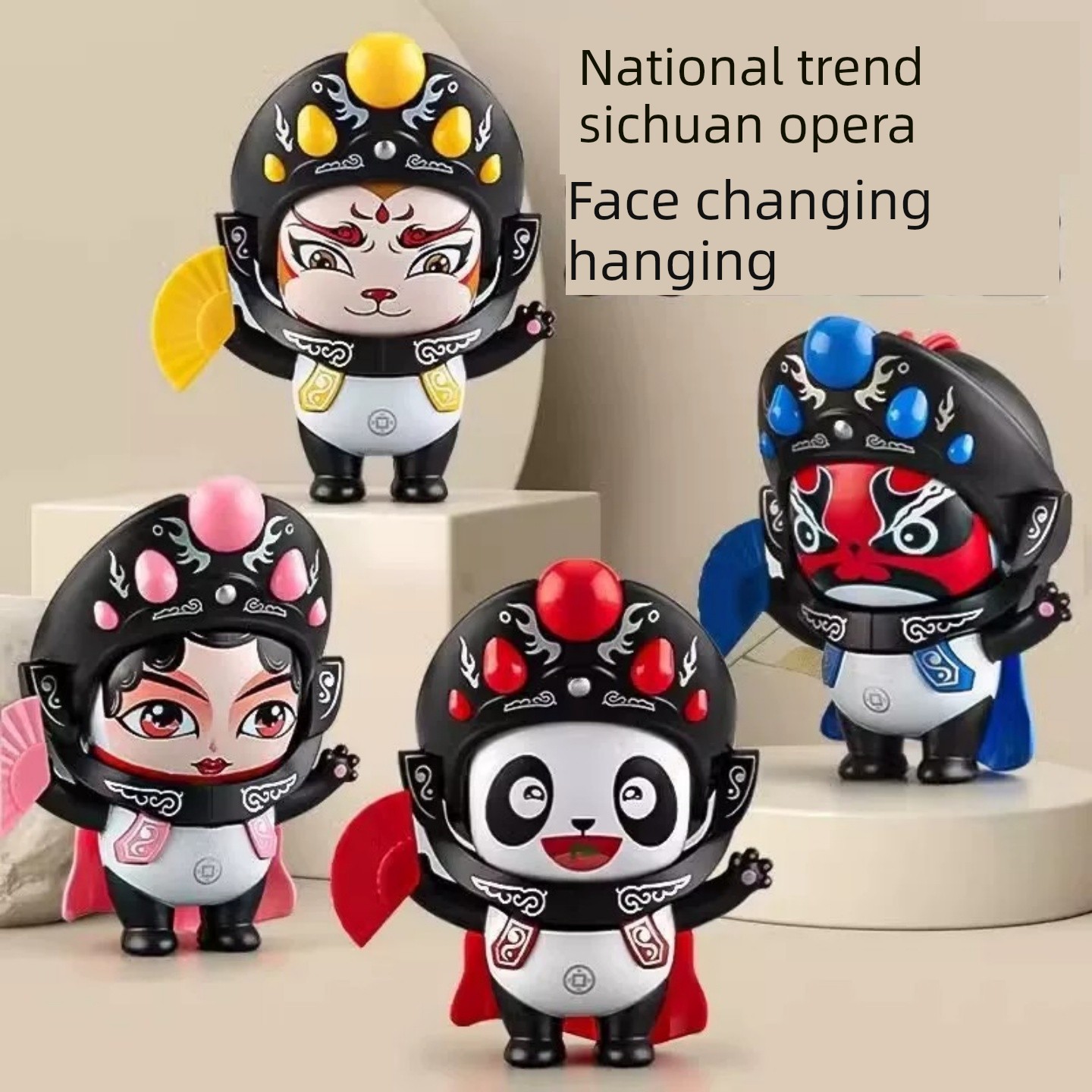 Authentic Sichuan Opera Face Changing Doll 8 Faces Chinese Essence Doll Pendant Toy Beijing Sichuan Chinese Fad Panda Internet Celebrity Doll