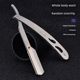 Stainless steel razor stand vintage beard knife barber shop hair stylist professional hair salon tool folding manual shaving