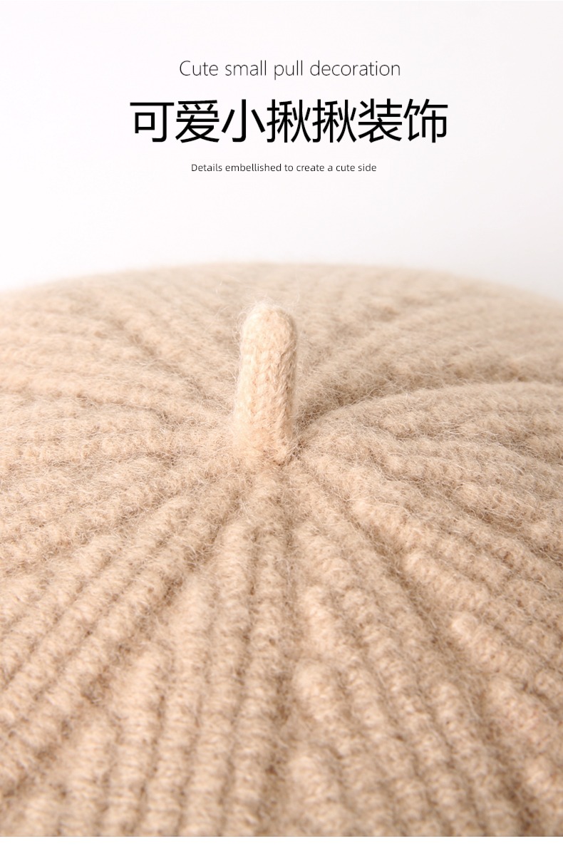 Wool knitting Autumn and winter female solar system customized beret