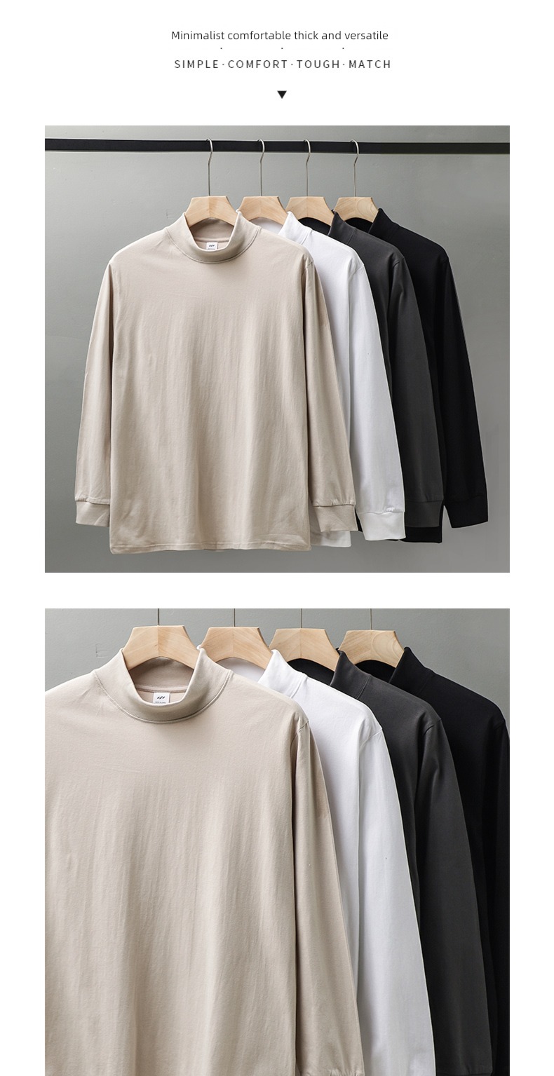 Pounds 270G Half high collar Long sleeve keep warm Undershirt