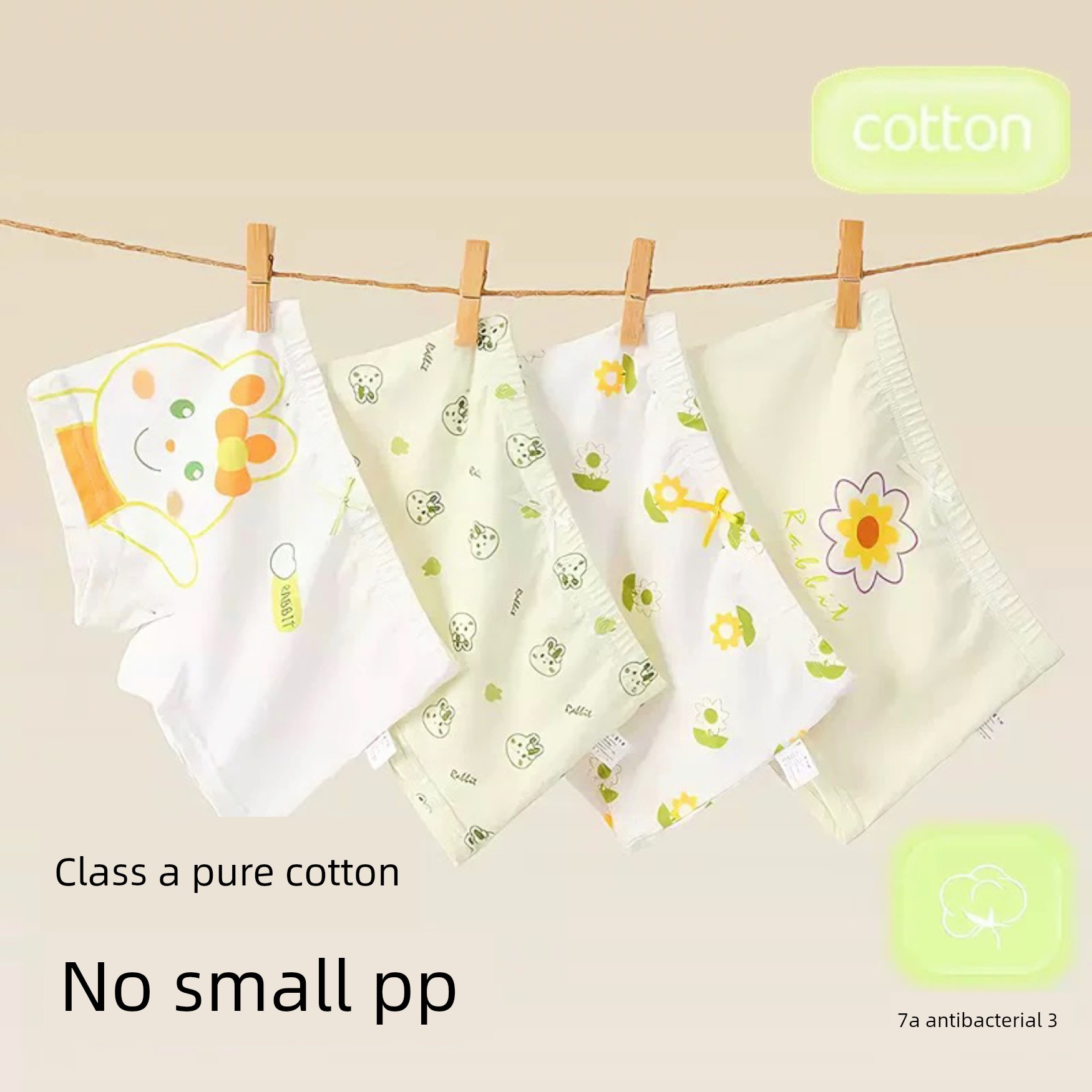 Children's Underwear for Girls, Pure Cotton Baby Boxer Shorts, Mid-To-Large Children's 100% Cotton Shorts for Girls That Don'T Pinch the Buttocks — 3