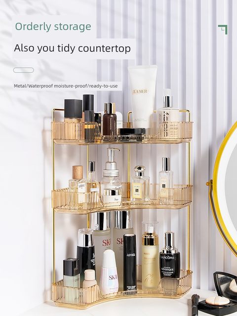 Cosmetic storage box storage rack desktop multi-layer high-end bathroom countertop exquisite bathroom skin care storage rack