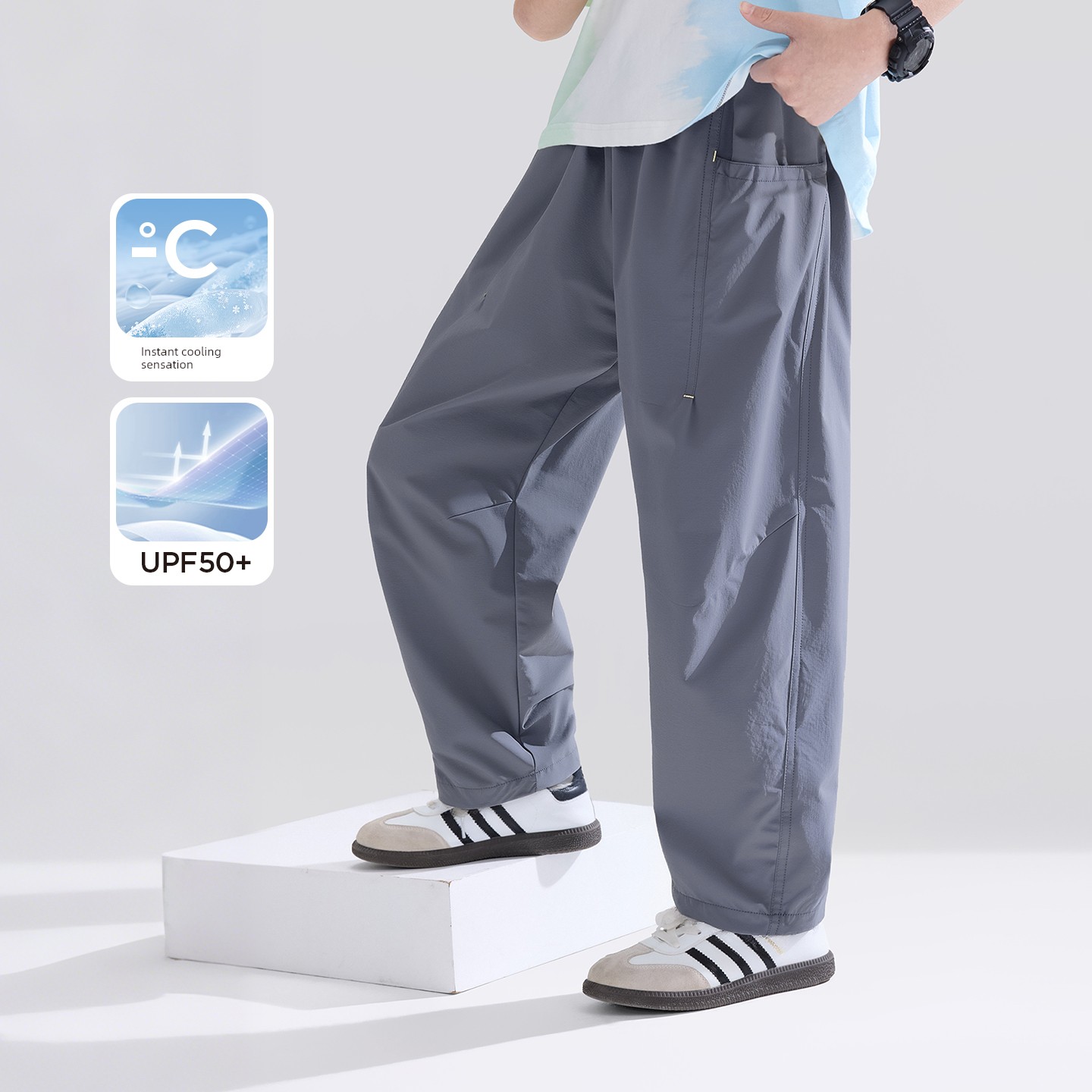Zuoxi Children's Clothing Boys' Pants Summer Thin Style Kids' Cool Sun-Protection Mosquito-Repellent Pants 2026 New Model Big Kids Balloon Pants — 2