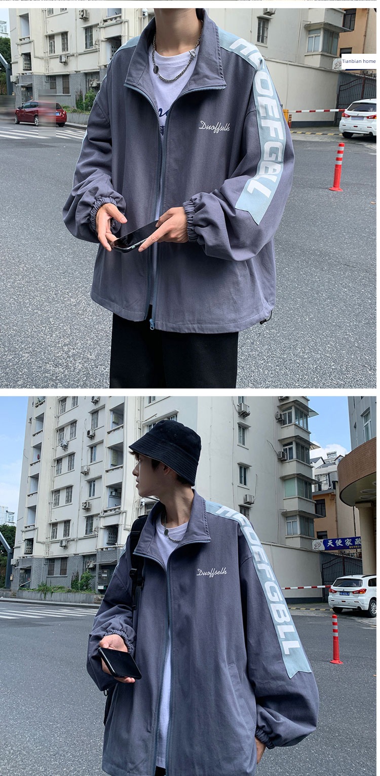 man trend leisure time pizex Hot money spring and autumn loose coat