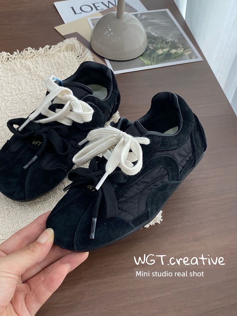 Wgt Autumn Children's Double-Lace German Training Shoes for Boys and Girls, Soft-Soled Retro Flat Shoes, Relaxed Casual Shoes — 2