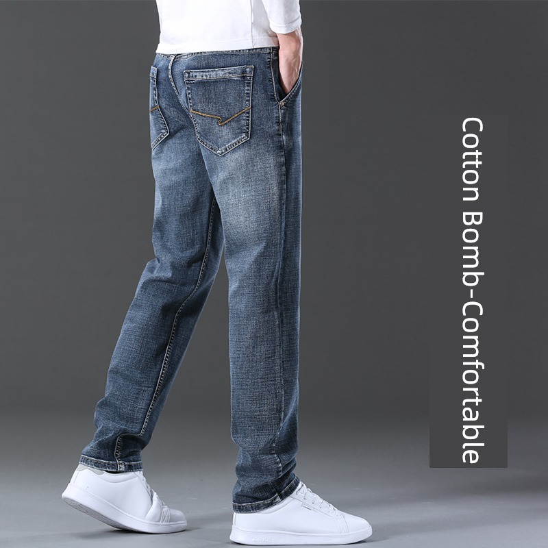 autumn high-end easy Straight cylinder Xintang middle age Jeans