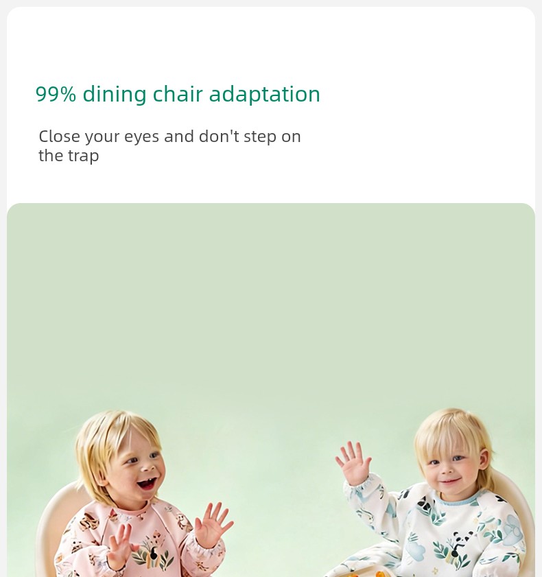 European-Style All-In-One Dining Chair Cover, Baby Feeding Bib, Infant Food Bib, Waterproof and Stain-Resistant Children's Apron — 16