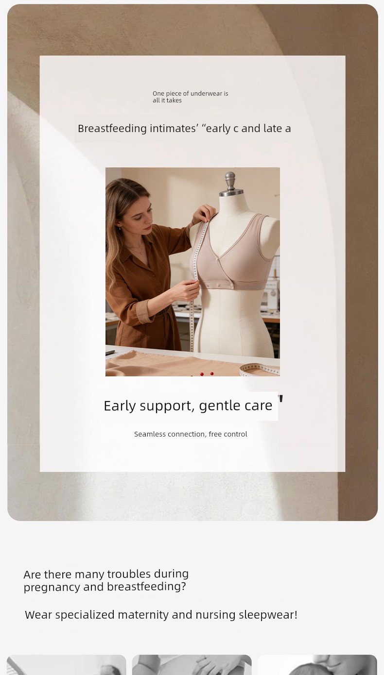 All-Cotton Nursing Bra, Cross-Style Postpartum Breastfeeding-Specific Maternity Bra, Vest-Style Sleep Night Bra — 3