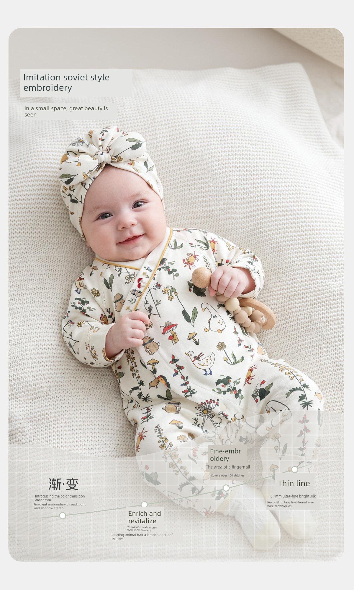 [Lin Shenshi Saw Lu] Aqpa AIPA Newborn Baby Clothes Jumpsuit Romper Pure Cotton Spring & Fall Baby Going out Clothes — 10