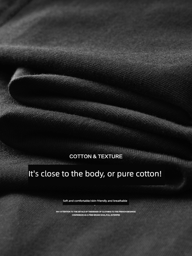 Big size men's wear the fat Half sleeve trend pure cotton T-shirt