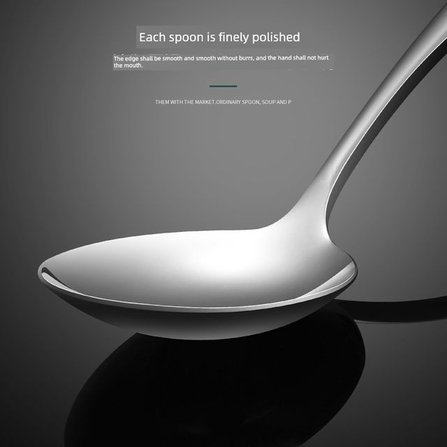 304 stainless steel thickened spoon spoon spoon meal soup spoon western food spoon long handle tableware for adults