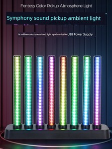 Rgb Sound-Sensing Light, Gaming Room Atmosphere Light, Desktop Ornament, Time-Controlled Music Rhythm Light, Led Creativ