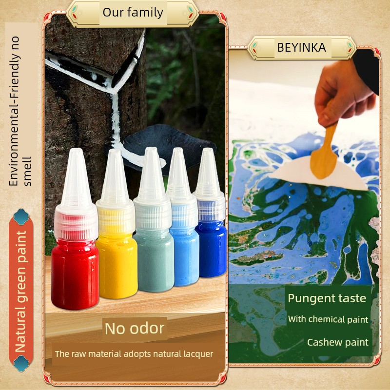 Odorless 100ml Non-Heritage Paint Fan Pigment Material Package Natural Large Paint Canvas Bag Fan Special Floating Paint Wholesale
