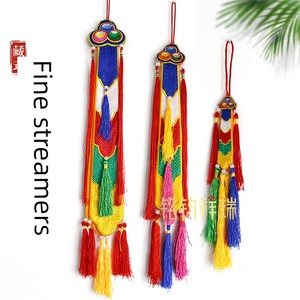 Tibetan Boutique Ribbon Tabor Ribbon Temple Decoration Colorful Cloth Ribbon Embroider Hanging Streamer Ethnic Style Hom