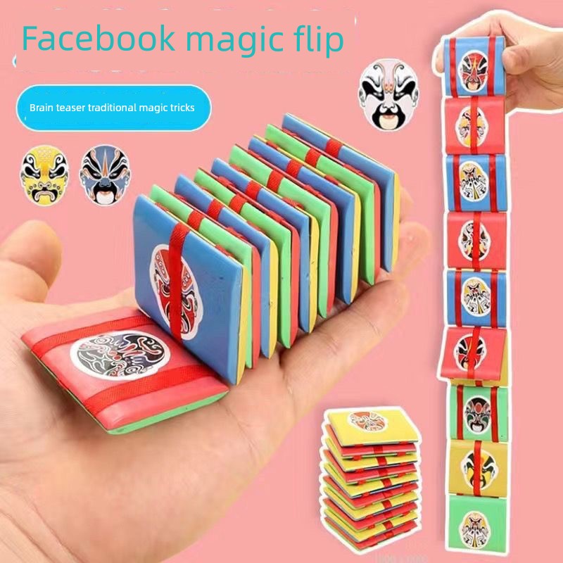 Kids Turning Plate Toy Face-Changing Peking Opera Facial Makeup Toy Smart Toy Kids Toy Beijing Tourist Souvenir