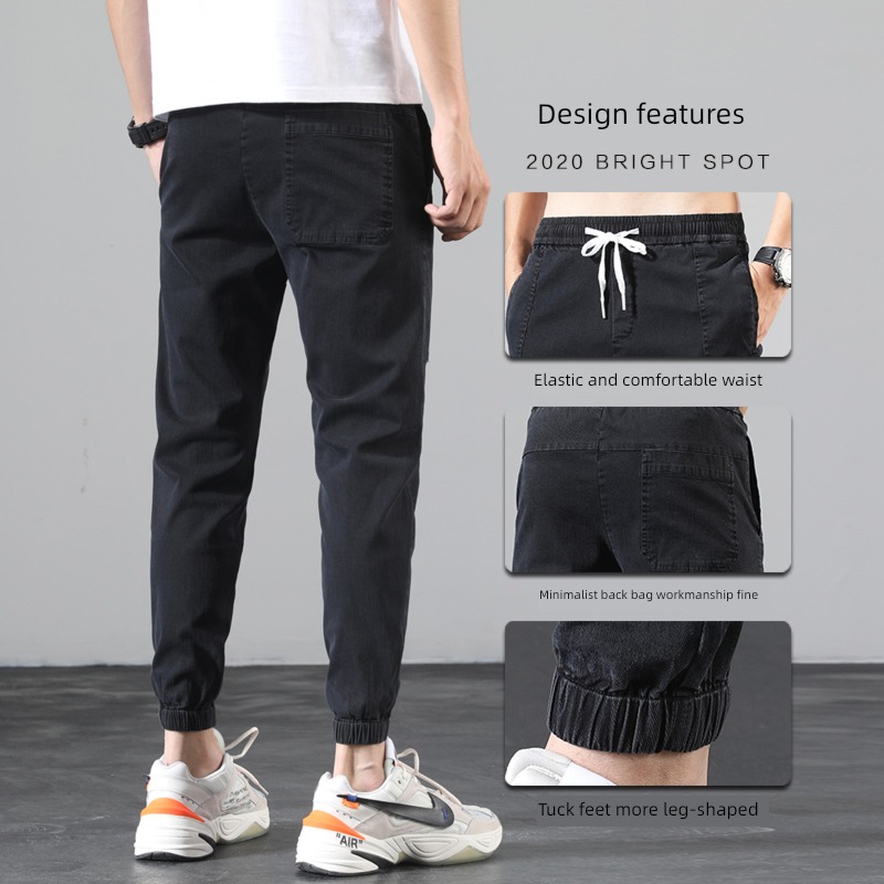 Bundle leg work clothes easy summer man Spring and Autumn trousers