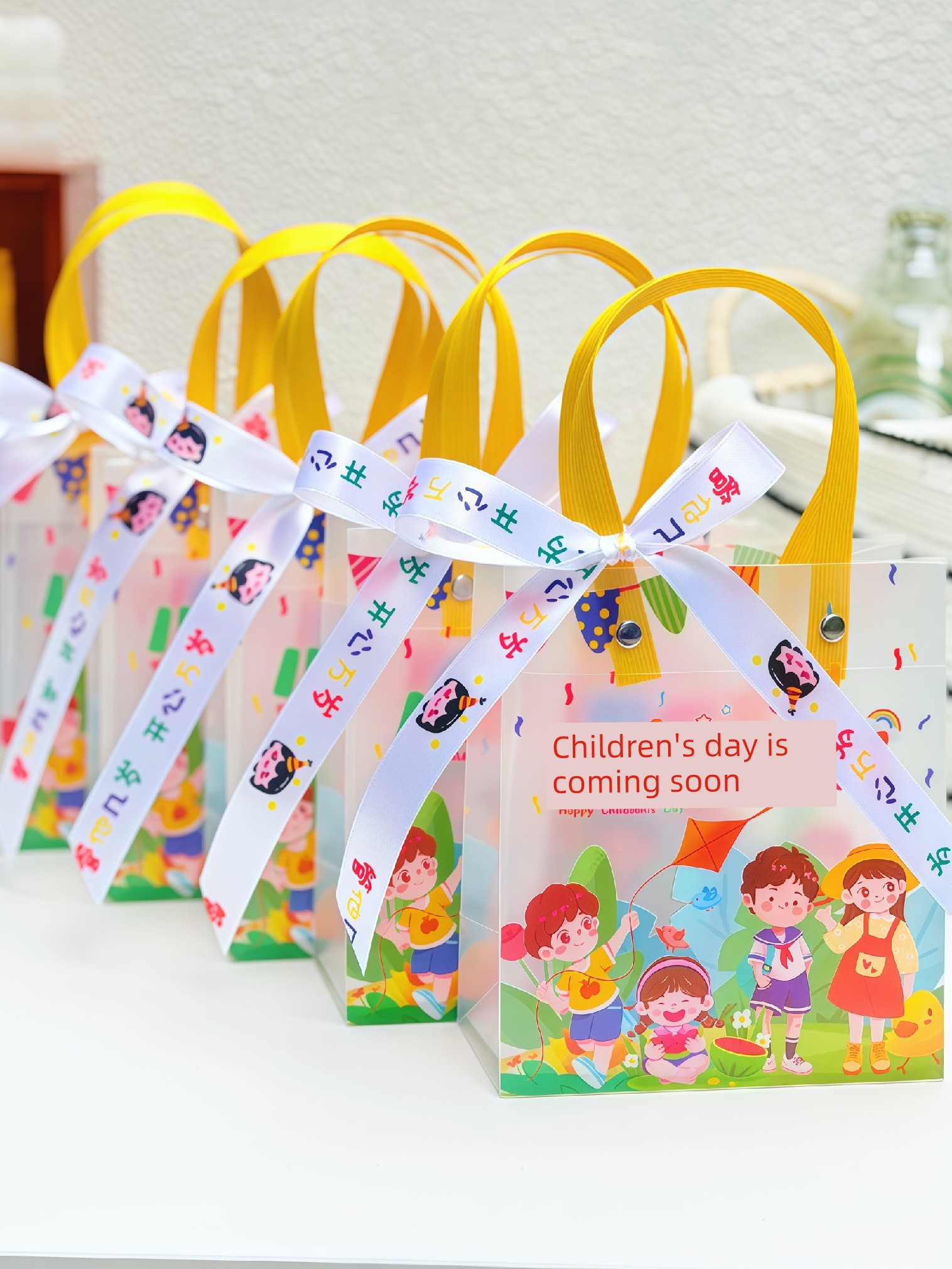 Kindergarten Birthday PVC Transparent Ins Gift Bag