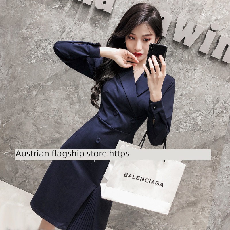 Port style Sense of design teacher ma'am coverall Dress