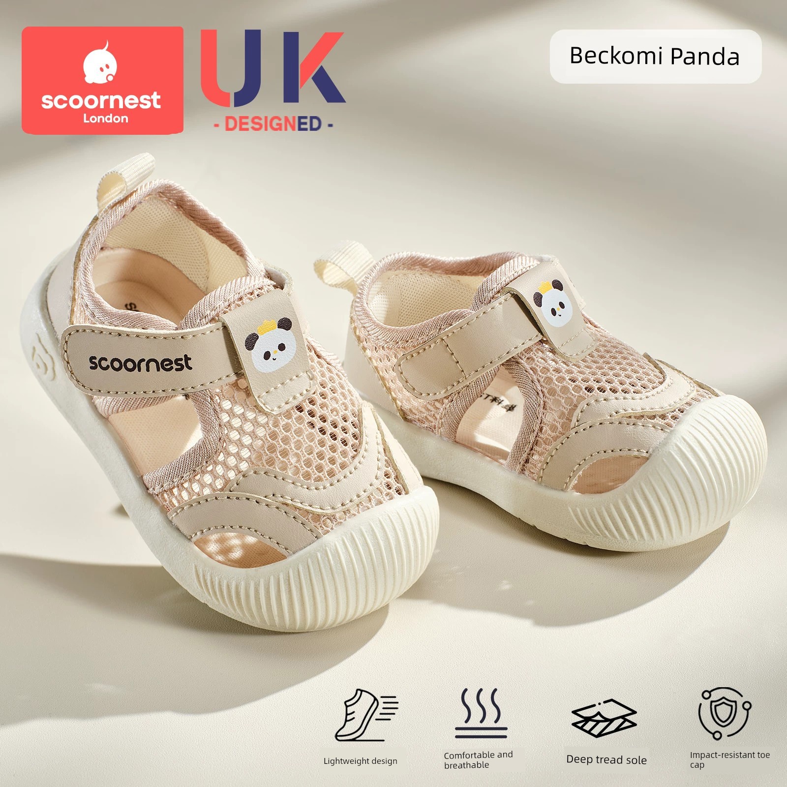 Kechao Kidsren's Baby Toddler Shoes Spring and Summer Functional Shoes for Boys and Girls with Soft Soles Indoor Baby Breathable Mesh Anti-Slip Shoes — 6