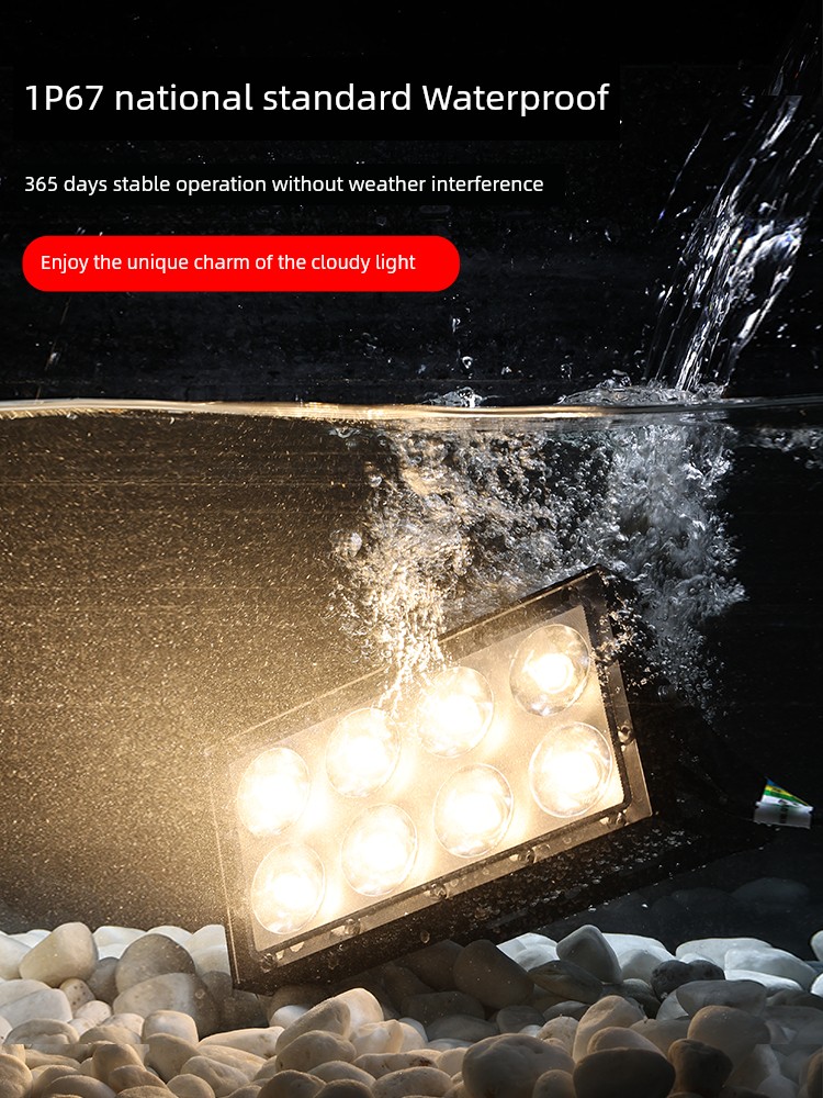 LED Yellow Light Large Area Park Night Scene Exterior Wall Spotlight