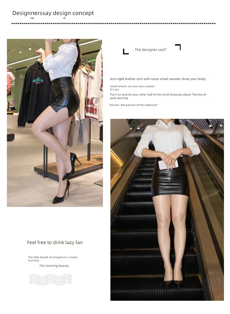 Superfire Unlined Go naked Tight fitting sexy Bright surface Leather skirt
